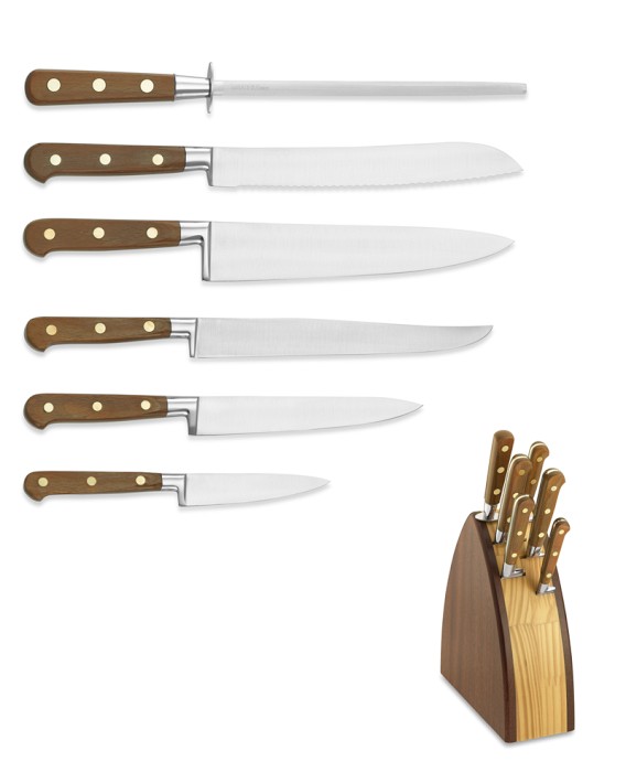 wood handled knife set
