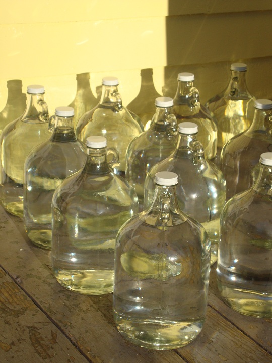 jugs on front porch