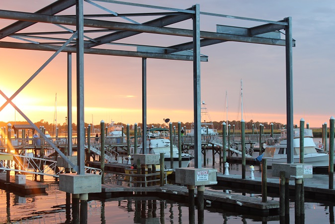 boats in dock Georgia