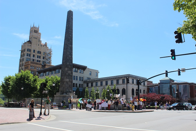 Pack Sqaure Asheville NC March Against Monsanto